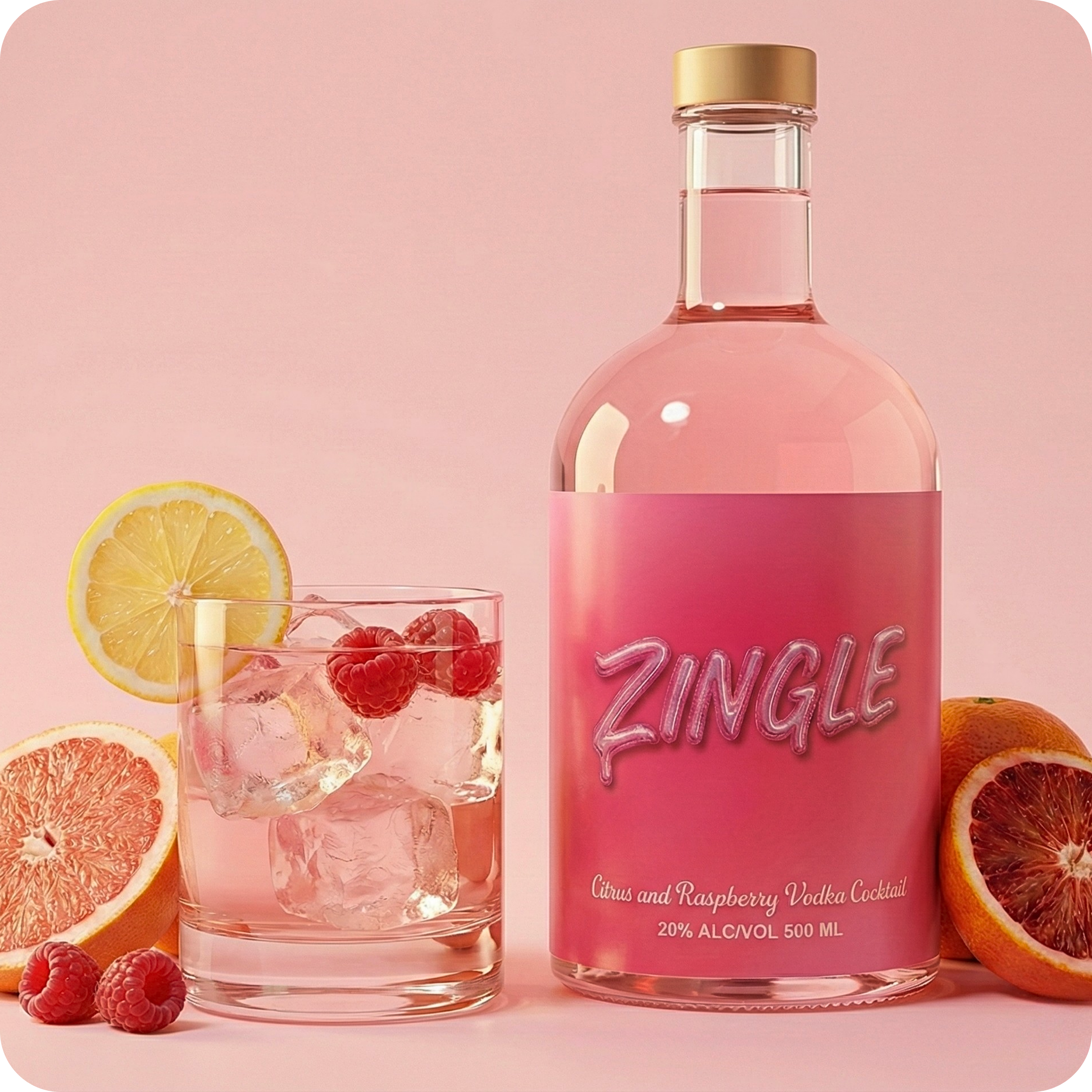 Zingle Lemon Lime Orange Raspberry Vodka