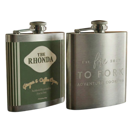 Fire to Fork Collab -  Limited Edition "RHONDA" Ginger & Coffee Liquor Flask 21% ABV 475ml
