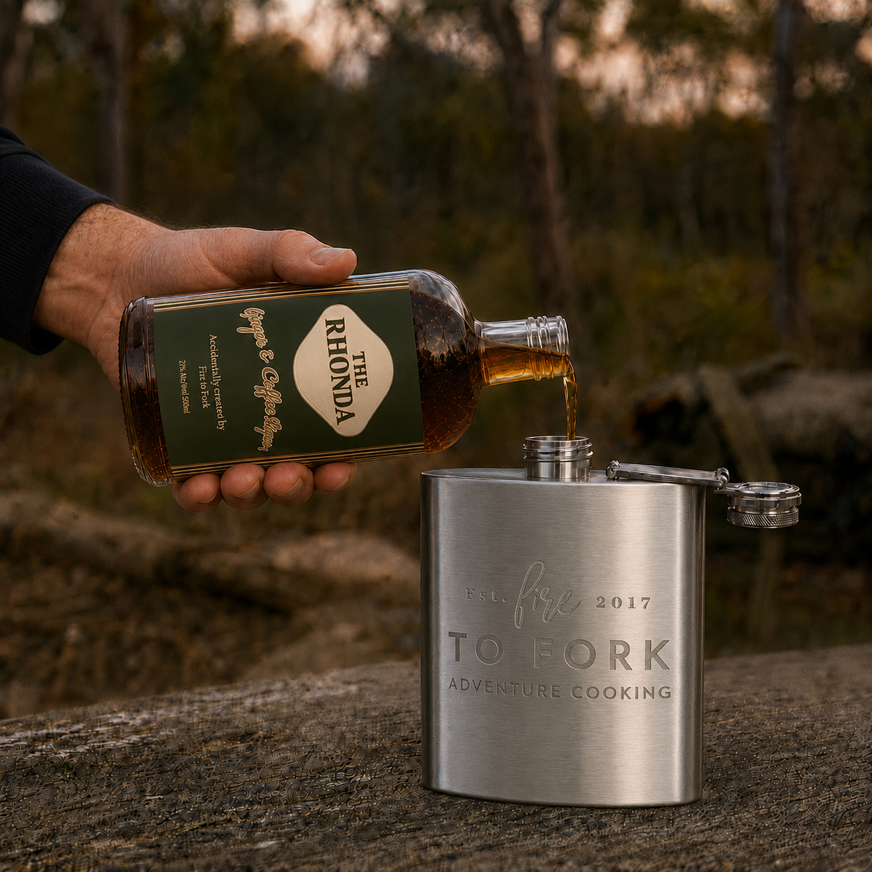 Fire To Fork - Rhonda 500ml + Limited Edition Engraved Flask