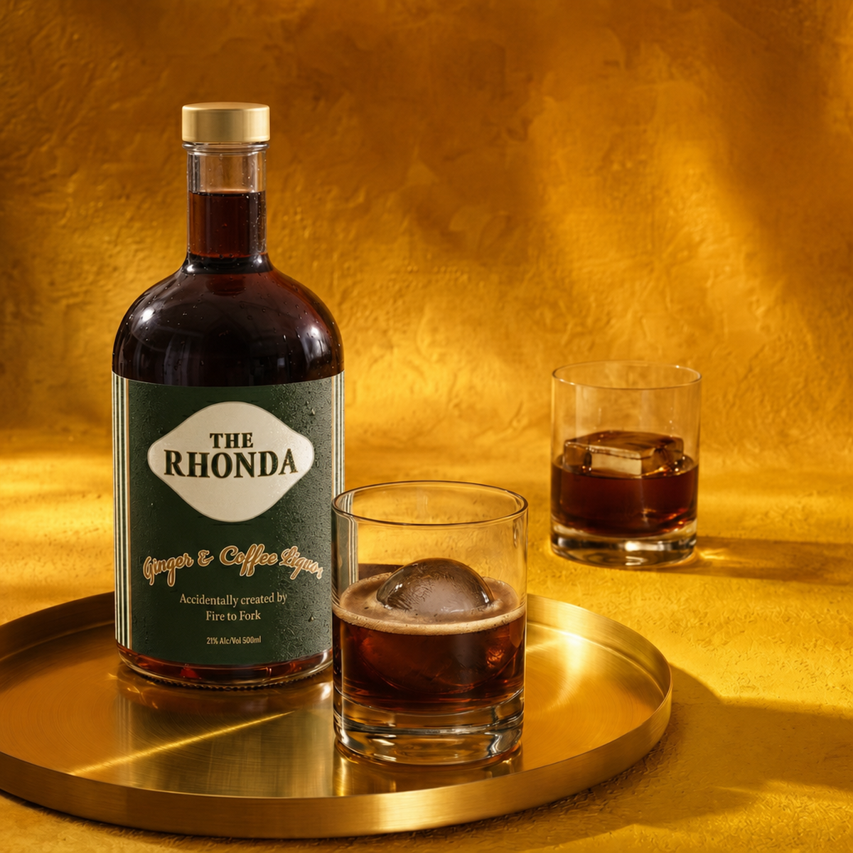 Fire to Fork Limited Edition THE RHONDA Ginger & Coffee Liquor 500ml
