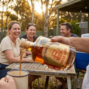 Everything's Farrked Spiced Grog case - bottle with mug pour