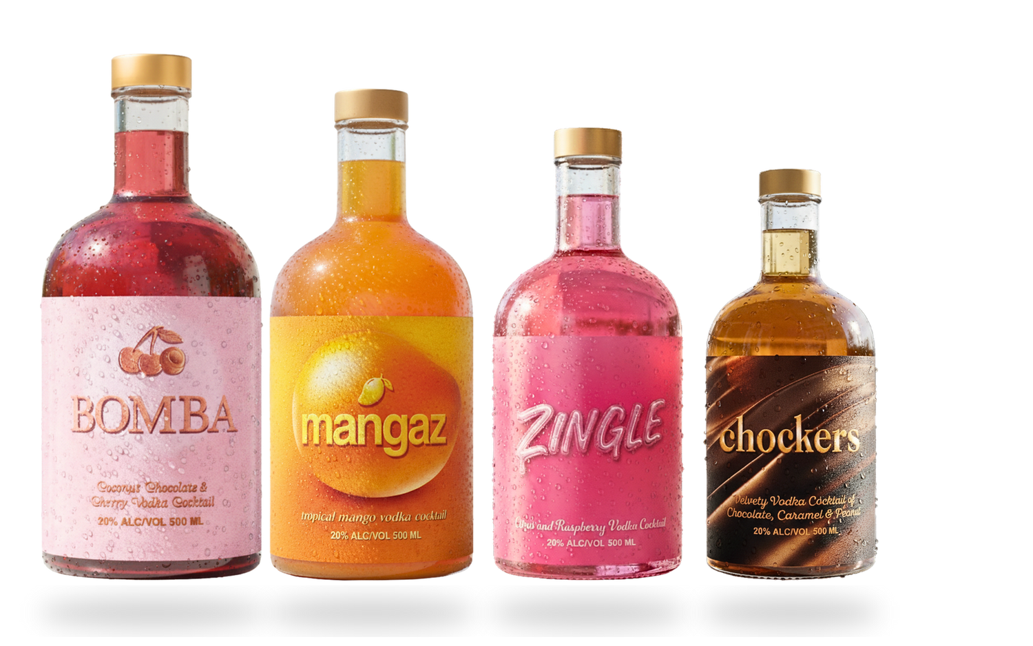 Bunsters vodka range stepped lineup
